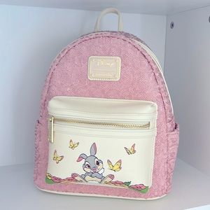Disney Loungefly Bambi Thumper Pink Sequin Mini Backpack